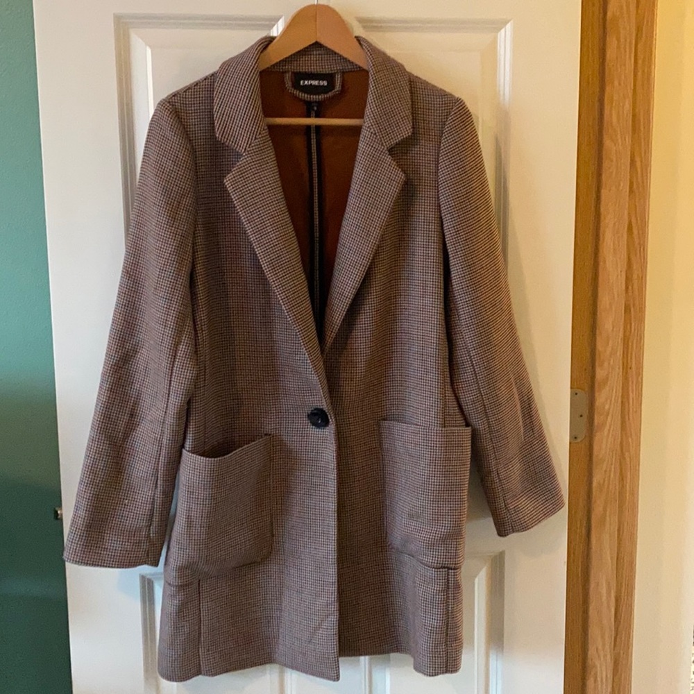 Express houndstooth blazer